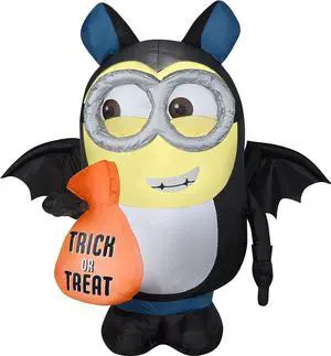 Halloween Despicable Me Dave in Bat Costume Inflatable Lawn Decoration, Lighted, 3.5-Ft.