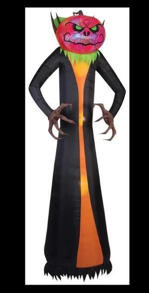 Halloween Yard Décor, Inflatable Pumpkin Reaper, 12'