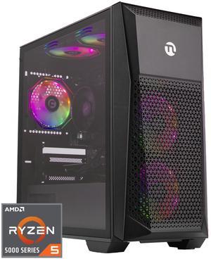 Ningmei Soul Gaming PC Desktop, AMD Ryzen 5 5600GT 6 core 3.6GHz (up to 4.6GHz), 16GB DDR4 RAM 3200MHz, 512 GB NVME SSD, 550W PSU, Game Design Office Platform, Wi-Fi, Windows 11 Tower Prebuilt PC