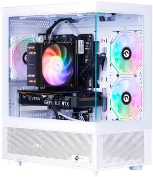 NINGMEI Gaming PC Desktop Computer, AMD Ryzen 5 5500 4.2 GHz,GeForce GTX 1660 Super 6GB,1TB NVMe SSD,16GB DDR4 3200MHz, Air Cooled Prebuilt, 650W PSU,Windows 11 Home, Game Design Office Platfor, White