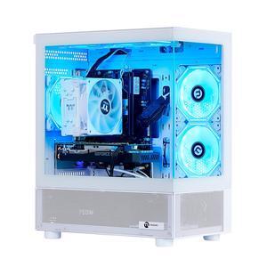 NINGMEI Gaming PC Desktop Computer, AMD Ryzen 5 5500 4.2 GHz,GeForce GTX 1660 Super 6GB,1TB NVMe SSD,16GB DDR4 3200MHz, Air Cooled Prebuilt, 650W PSU,Windows 11 Home, Game Design Office Platfor, White