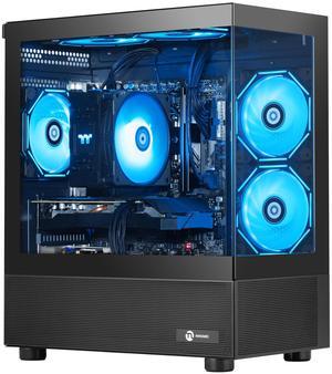 NINGMEI Gaming PC Desktop Computer, AMD Ryzen 5 5500 4.2 GHz,GeForce GTX 1660 Super 6GB,1TB NVMe SSD,16GB DDR4 3200MHz, Air Cooled Prebuilt, 650W PSU,Windows 11 Home, Game Design Office Platfor, White