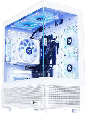 Ningmei Gaming PC Desktop computer, AMD Ryzen 7 5700G 8 core 3.8GHz (up to 4.6GHz),  16GB DDR4 RAM 3200MHz, 1TB NVME SSD, 550W PSU, Game Design Office Platform, Wi-Fi, Windows 11 Tower Prebuilt PC