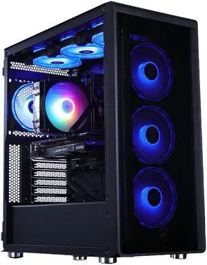 Mloong Gaming PC Desktop AMD Ryzen 5 5500 (Up to 4.2 GHz) CPU, AMD Radeon RX 6600 8GB, 1TB NVME SSD, 16GB DDR4 RAM 3200MHz, 600W PSU,7ARGB Fans,Windows 11 Home 64-bit WIFI Gaming Desktop