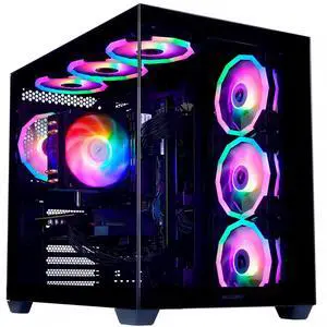 Mloong Gaming PC Desktop, AMD Ryzen 7 8700F 4.1 GHz (5.0Ghz Turbo), NVIDIA RTX 5060 Ti 8GB GDDR7, 1TB Gen4 NVMe SSD, 32GB 6000Mhz DDR5 RAM, 650W PSU, Wi-Fi, Win 11 Home Prebuilt PC, Black