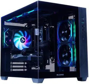 Mloong Gaming PC, AMD Ryzen 5 5500 4.2 GHz, AMD Radeon RX 6500XT 4GB Desktop Computer, 500 GB NVMe SSD, 16GB DDR4 3200MHz, Air Cooled Prebuilt,650W PSU,Windows 11 Home Gamer PC, Black Mloong Gaming PC, AMD Ryzen 5 5500 4.2 GHz, AMD Radeon RX 6500XT 4GB Desktop Computer, 500 GB NVMe SSD, 16GB DDR4 3200MHz, Air Cooled Prebuilt,650W PSU,Windows 11 Home Gamer PC, Black