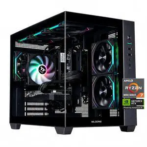 Mloong Gaming PC Desktop, AMD Ryzen 7 8700F 4.1 GHz (5.0Ghz Turbo), NVIDIA RTX 5060 Ti 8GB GDDR7, 1TB Gen4 NVMe SSD, 16GB 6000Mhz DDR5 RAM, 650W PSU, Wi-Fi, Win 11 Home Prebuilt PC, Black Mloong Gaming PC Desktop, AMD Ryzen 7 8700F 4.1 GHz (5.0Ghz Turbo), NVIDIA RTX 5060 Ti 8GB GDDR7, 1TB Gen4 NVMe SSD, 16GB 6000Mhz DDR5 RAM, 650W PSU, Wi-Fi, Win 11 Home Prebuilt PC, Black