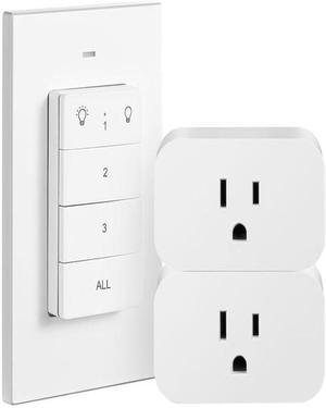 DEWENWILS Wireless Remote Control Outlet Light Switch, Remote Wall Switch and Outlet, 125VA/15A/1875W, 100ft RF Range