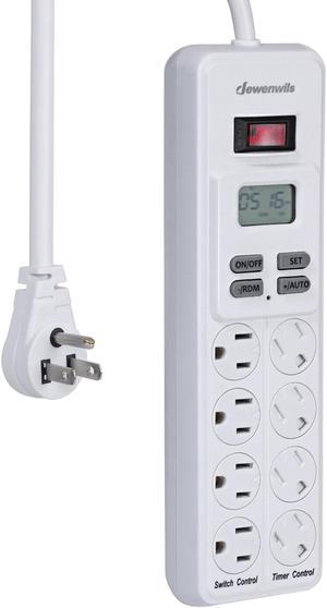 TESSAN Digital Timer Outlet, Light Timer Plug Support 24 Hour and 7 Day  Programmable, Cycle, Countdown, 3 Prong Grounded Indoor Outle