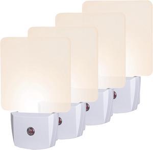 DEWENWILS LED Night Light Plug in with Manual Switch, Nightlight for Bathroom,Hallway,Bedroom, Warm White 4-Pack