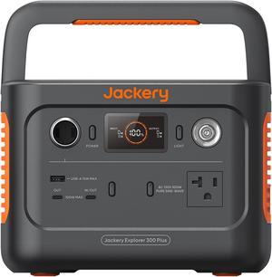 Jackery Explorer 300 Plus Portable Power Station 288Wh Backup LiFePO4 Battery 300W AC Outlet 375 KG Solar Generator for RV Outdoors Camping Traveling and Emergencies Solar Panel Optional