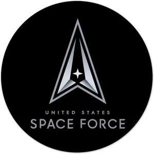 Space Force Delta Logo Round 7.5 Mousepad 1/4 Thick