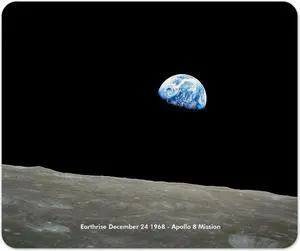 NASA Apollo 8 Earthrise Mouse Pad 1/4 Thick