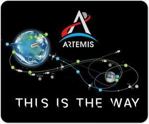 NASA Artemis1 Flight Path This Is The Way Mouse Pad 1/8 Thick
