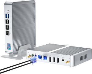 BOESIIPC Fanless Mini PC Intel Alder Lake N100 (up to 3.4GHz), Desktop Computer with Windows 11 Pro, 4G DDR16 RAM/256G SSD/4K UHD/WiFi 6, BT 5.1 for Business Home Office Recreation