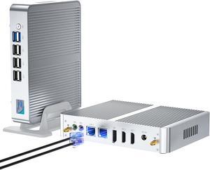 BOESIIPC Fanless Mini PC Intel Alder Lake N100 (up to 3.4GHz), Desktop Computer with Windows 11 Pro, 4G DDR8 RAM/256G SSD/4K UHD/WiFi 6, BT 5.1 for Business Home Office Recreation
