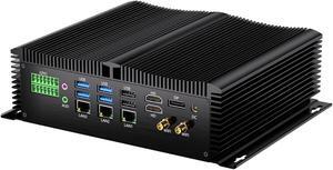 BOESIIPC Industrial Mini Pc with 12th Gen Core i7-1255U(10C/12T), 32G DDR5 RAM 1T Pcie 4.0 SSD, WIFI6, BT5.2, 4xUSB3.0, 3x2.5G LAN, 8xCOM, SIM, GPIO, P/S2 Ports, Win 11 Pro Fanless Computer