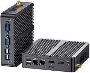 BOESIIPC Industrial Mini PC N100, Preinstalled Windows 11 Pro, Intel Alder Lake N100 (3.4GHz), 16G DDR4 RAM 512G Pcie M.2 SSD, WIFI6/BT5.2/USB3.0/RJ45/COM Ports, Fanless Computer