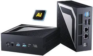 BOESIIPC AI Mini PC, Intel Ultra 9 185H(16C/22T),32GB DDR5 1TB M.2 NVMe SSD, Mini Computer with WiFi 6E BT5.3/Dual 2.5G LAN/USB 4.0/HDMI/DP/8K/Windows 11 Pro, Desktop Computer