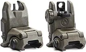 Magpul MBUS Sight Gen2 Backup Flip Up Front & Rear Set, MAG247/248, OD Green