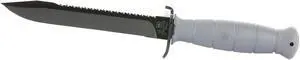 Glock Field Knife Fixed Blade Grey Plain Saw 6.5 w/ Sheath KG039180