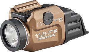 Streamlight TLR-7X Multi-Fuel USB Rechargeable Gun Light Weaponlight WML w/ Rail Mount, 500 Lumens, FDE - 69456
