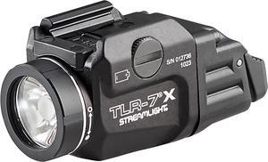 Streamlight TLR-7X Multi-Fuel USB Rechargeable Gun Light Weaponlight WML w/ Rail Mount, 500 Lumens, Black - 69455