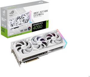 ASUS ROG Strix GeForce RTX 4090 White OC Edition Gaming Graphics Card (PCIe 4.0, 24GB GDDR6X, HDMI 2.1a, DisplayPort 1.4a) ROG-STRIX-RTX4090-O24G-WHITE