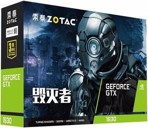 ZOTAC GeForce GTX1630 Destroyer( GTX1630-4GD6)4GB Graphics Card, GDDR6 128-bit PCI Express 3.0 16X Video Card