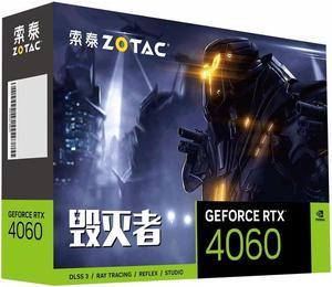 ZOTAC GeForce RTX4060 Destroyer OC HA 8GB Graphics Card, GDDR6 128-bit PCI Express 4.0 8x Video Card