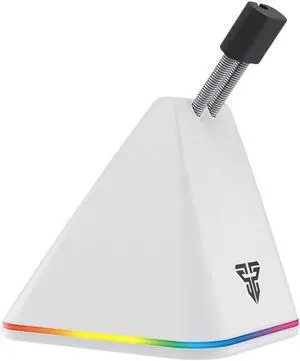 FANTECH MBR01 Mouse Bungee, 9 step adjustable,110mm-150mm with OLED Screen, RBG Control,Extreme Stability and - Rubber Clip Compatible,white