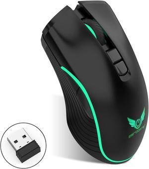 FANTECH Wireless Gaming Mouse,large-size ,Ergonomic,TYPE-C Fast charge,7 Buttons,Fast-Charging,10 millons buttons life,RGB Gamer Desk Laptop PC Gaming Mouse, for Windows11/10/XP Vista Linux MacOs