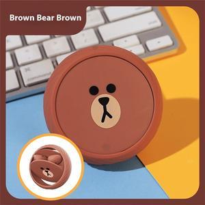 FANTECH Brown Bear Wireless Earphones, High Fidelity Sound Quality, Stylish and Simple, Mini Invisible, LINE FRIENDS Collaboration, Brown