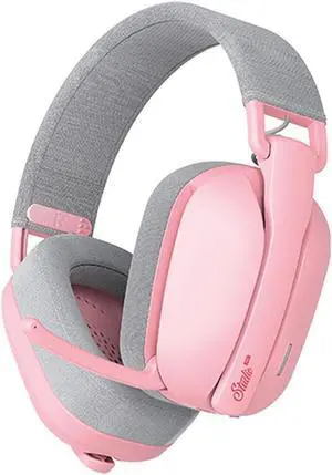 FANTECH PRO WHGO3 Wired/Wireless Quad-Mode Connected Gaming Headset, 7.1 Surround Sound, Customisable Equaliser, Foldable, Large Capacity Rechargeable Battery, Versatile Low Latency,Pink