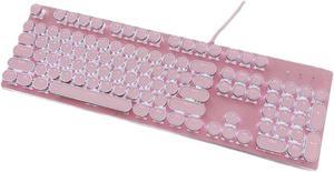 FANTECH TK100 Wired Gaming Keyboard, 104 Keys Mechanical Keyboard,White Light , Cyan Shaft Ergonomic Wired Keyboard,3 Office Keyboard for Working or Primer Gaming,Office Device TK100,Pink