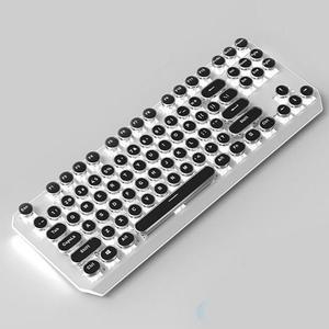 FANTECH TK940 Wireless Tri-Mode Punk Edition Mechanical Keyboard, PC Gaming Office, 87 Keys, White Light, All-key Punch-free, Compatible with Multiple Systems, Ergonomic, Black