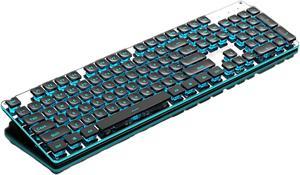 FANTECH X7S Bluetooth Dual-Mode Edition Keyboard, 108 Keys, Blu-ray, 24-Keys Punch-free, Compatible with Multiple Systems, Tablet Connectable, Ergonomic, Black