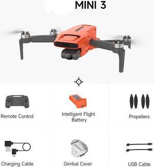 FANTECH  X8 MINI3 Drone, 250g Ultralight UAV, 3-Axis Stabilized Gimbal, Strong Wind Resistance, 32 Minutes Endurance, 8K Time-Lapse, 1 Battery, Aerial Camera, Orange