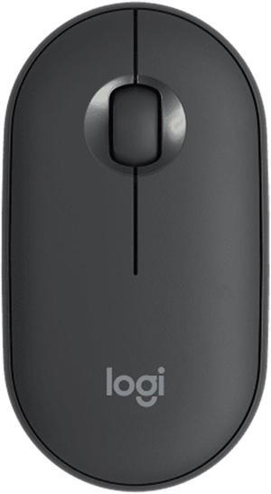 Logitech PEBBLE M350 Wireless Bluetooth Mouse,  Office Silent ,  Women's Mouse,  Symmetrical Mouse Pebble Shape Graphite,1000DPI, 3buttons, for windows and macOS, Black