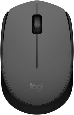 Logitech M170 Wireless Office Mouse, 1000dpi,  Symmetrical Colorful with 2.4G Receiver,  for Windows® 7 or later/macOS 10.11 or later/ChromeOS,  Gray BLACK