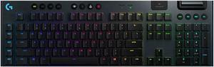 Logitech  G913 LIGHTSPEED Wireless RGB Mechanical Gaming Keyboard, 104 keys, for Windows 8/macOS 10.11 /Linux/ChromeOS/Android 4.3 /iOS 10  or later, tea axle black)