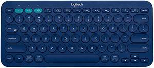 Logitech K380 wireless Bluetooth Keyboard for MAC,   Silent ,  Multi-Device Stylish , Chocolate Keys , for macOS 10.15/iOS 14 /iPadOS 14 /Android 7/Chrome or later, 5 million knocks, BLUE