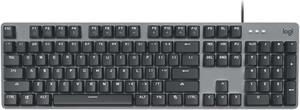 LOGITECH K845 Mechanical backlight wired Keyboard, Aluminum wired mechanical keyboard with optional key spindle, for Windows® 10,11 or higher, 5 backlight, 104keys,  black( green shaft)