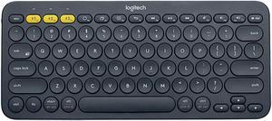 Logitech K380 wireless Bluetooth Keyboard for MAC,   Silent ,  Multi-Device Stylish , Chocolate Keys , for macOS 10.15/iOS 14 /iPadOS 14 /Android 7/Chrome or later, 5 million knocks,  BLACK