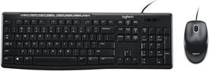 Logitech MK200  Wired Keyboard &  Mouse Sets, Office gaming,  Kit Plug and Play,104keys,5 million keystrokes, for Windows ® 10, 11 or higher, gaming or office, Desktop USB, black