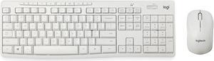 Logitech MK295  SilentTouch Wireless Keyboard &  Mouse Sets,  Computer Height adjustable keyboard, splash-proof, full-size, Convenience and comfort, for ChromeOS, Windows(10/11/ or higher), USB, white