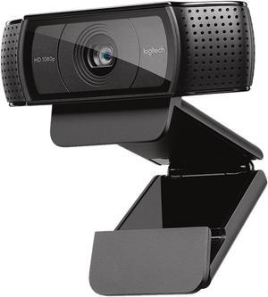 Logitech C920e Wired HD Commercial Webcam, 1080p/30fps, Auto Light Correction, Stereo Microphone, (dFOV): 78°, USB-A, RightLight 2 , for laptops, LCDs or monitors, Windows/macOS/ChromeOS,  Black