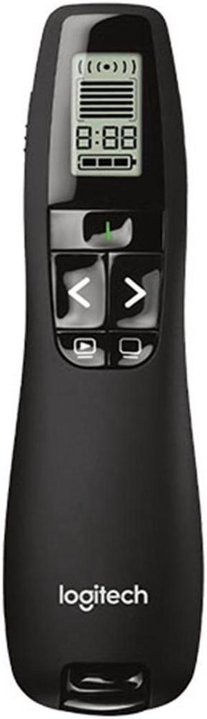 Logitech R800 Laser Wireless Presenter, With LCD display, keep track of time, 2 Laser, 522 to 542 nm (green), 30 meters, for Windows® 10,11 or higher, USB, 2.4 GHz wireless, black Logitech R800 Laser Wireless Presenter, With LCD display, keep track of time, 2 Laser, 522 to 542 nm (green), 30 meters, for Windows® 10,11 or higher, USB, 2.4 GHz wireless, black