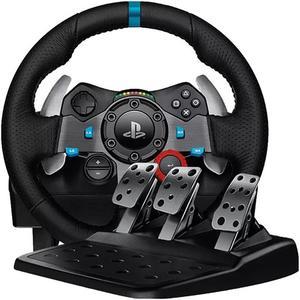 Logitech G920/G29 Racing Game Steering Wheel, for Xbox, PlayStation and PC, for Windows, USB, PlayStation , with Pedals, Rotation: 900 degrees, realistic driving experience, black