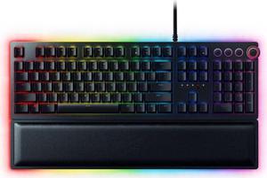 FANTECH Soulhunter Elite Metal Mechanical Keyboard, 104 Keys, Optical Shaft, RBG Backlight, Magnetic Wrist Rest, For PC/Mac with USB Port, Windows 10 / 8 / 7 / Mac OS X, 100 Million Strokes, Black